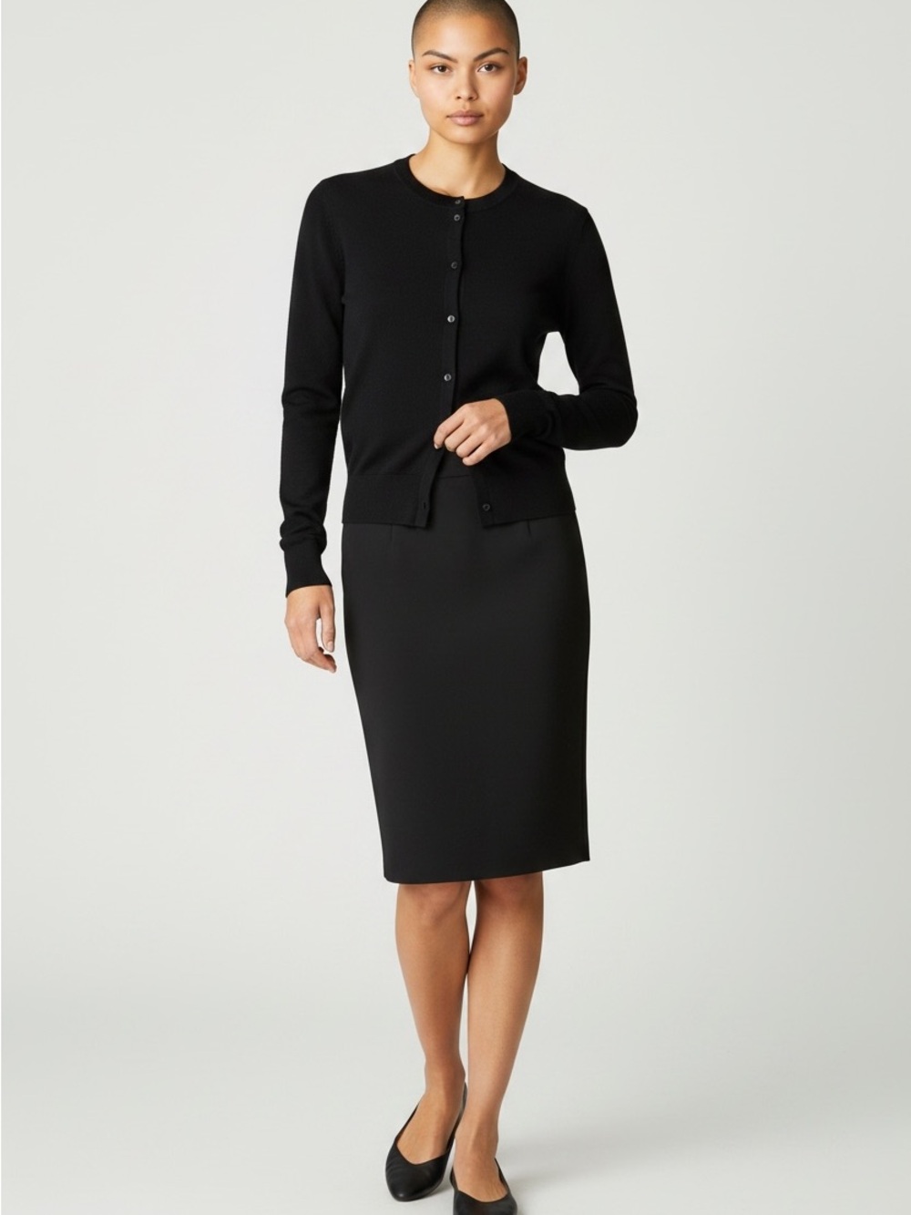 J. Crew Black classic cardigan sweater XS